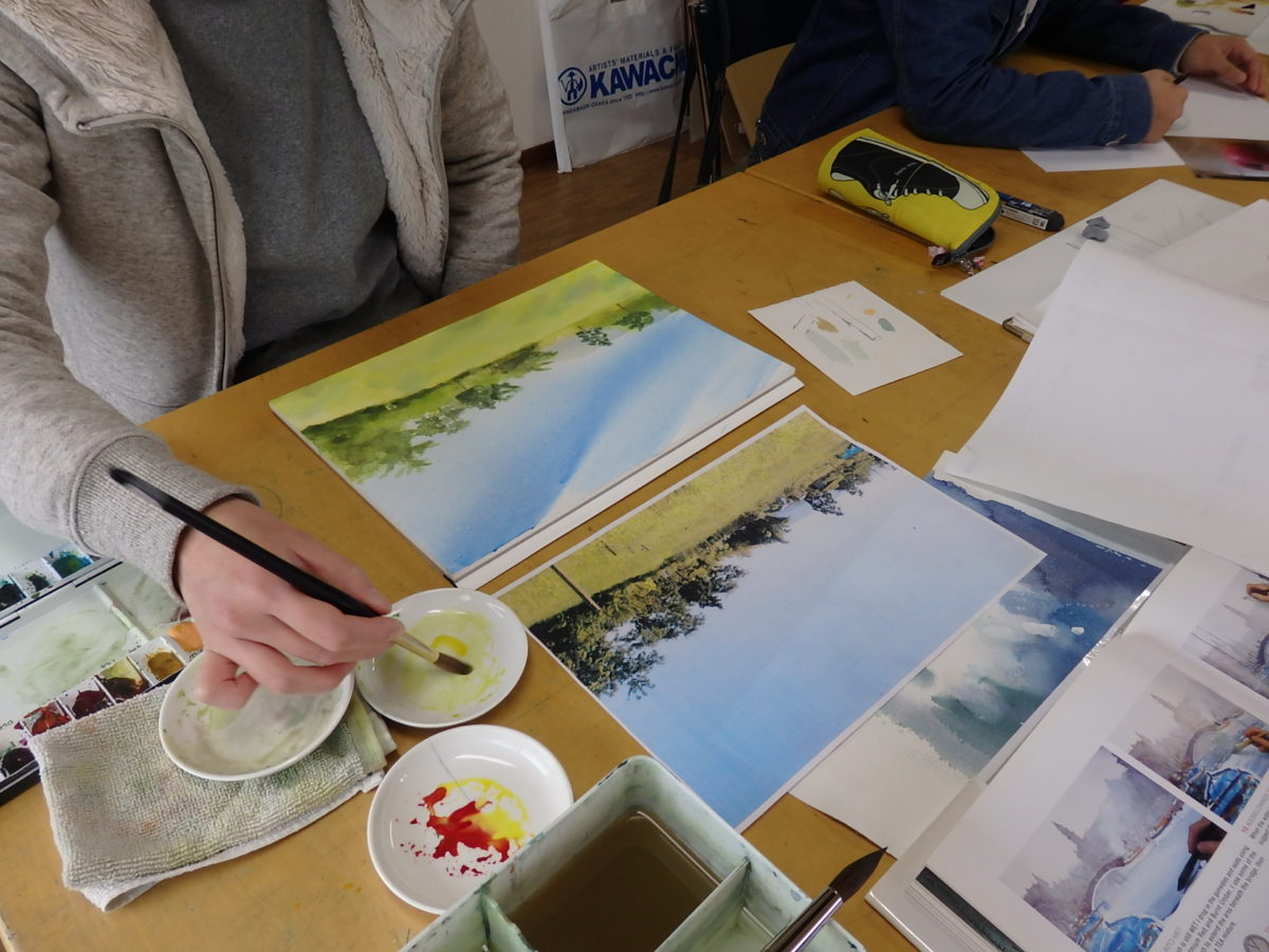 岸和田で　水彩画を学ぶ