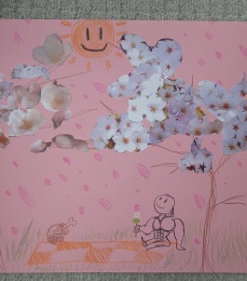 桜のコラージュで描こう！
